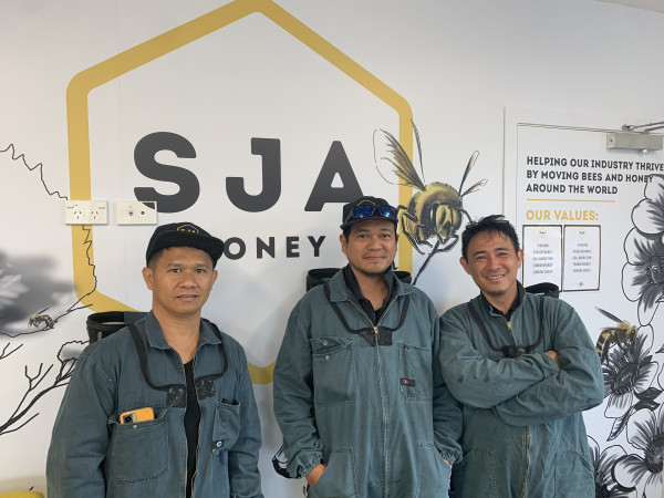 SJA Apprentices (from left): Reyali Matito, Jaymarch Casido and Welbert Archide.